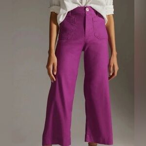 Anthropologie Maeve the Colette purple women’s 23 wide leg trousers